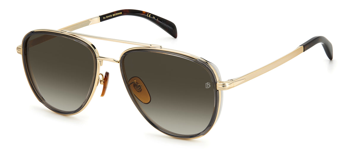 David Beckham DB 7068/G/S Gold Grey/ Brown Lens