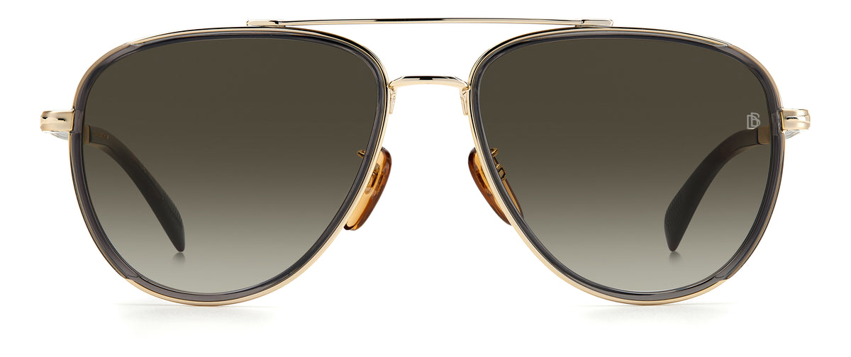 David Beckham DB 7068/G/S Gold Grey/ Brown Lens