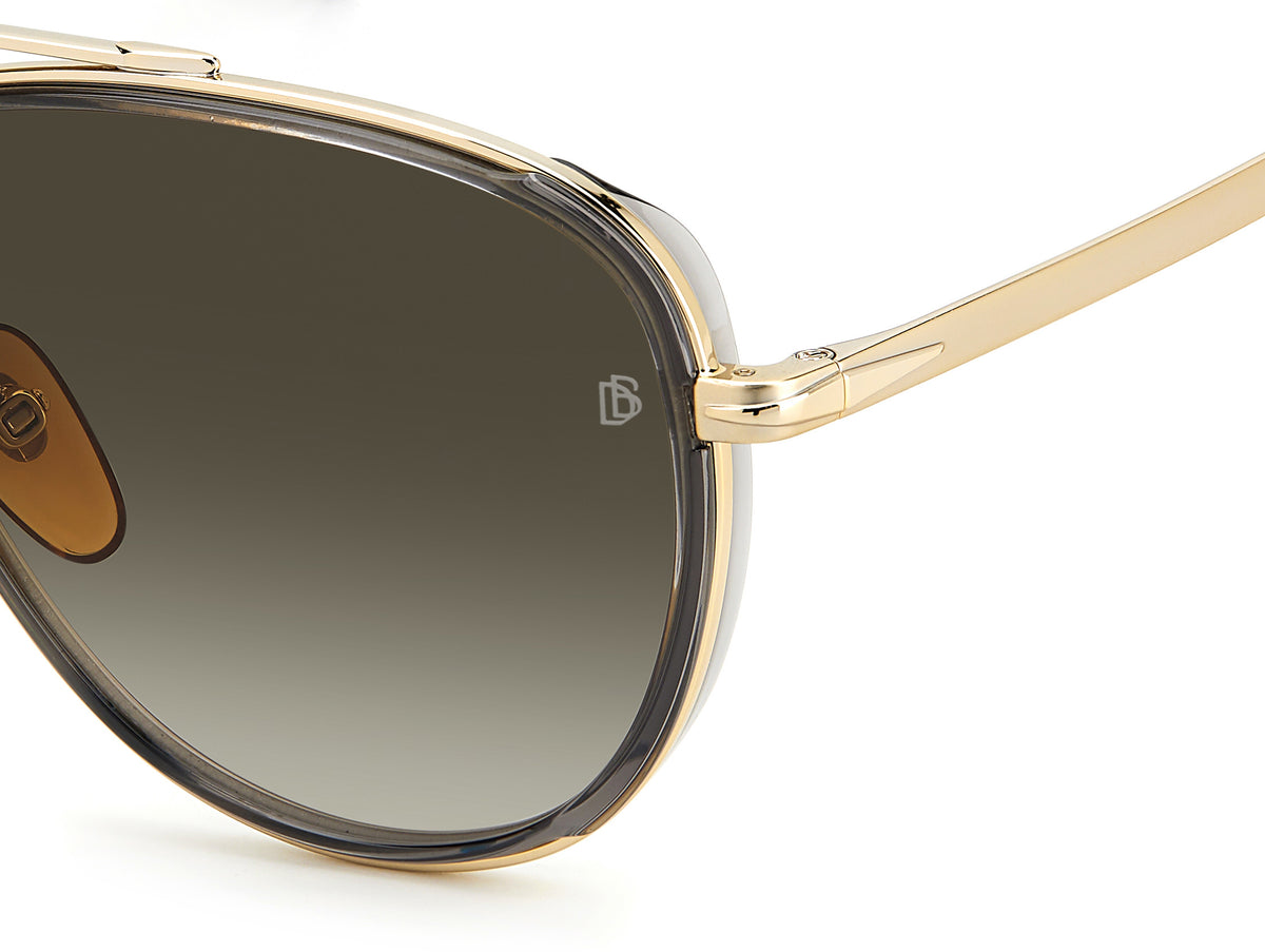 David Beckham DB 7068/G/S Gold Grey/ Brown Lens