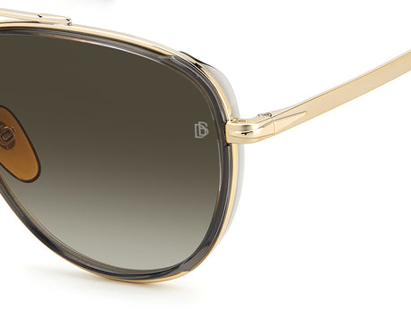 David Beckham DB 7068/G/S Gold Grey/ Brown Lens