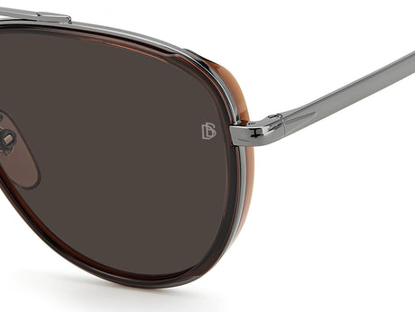 David Beckham DB 7068/G/S Dark Ruthenium Brown/ Grey Lens