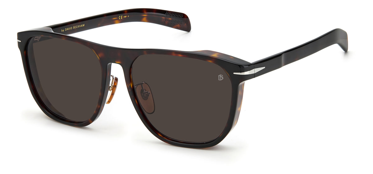 David Beckham DB 7064/F/S Havana/ Grey Lens 60 / Plastic / Acetate