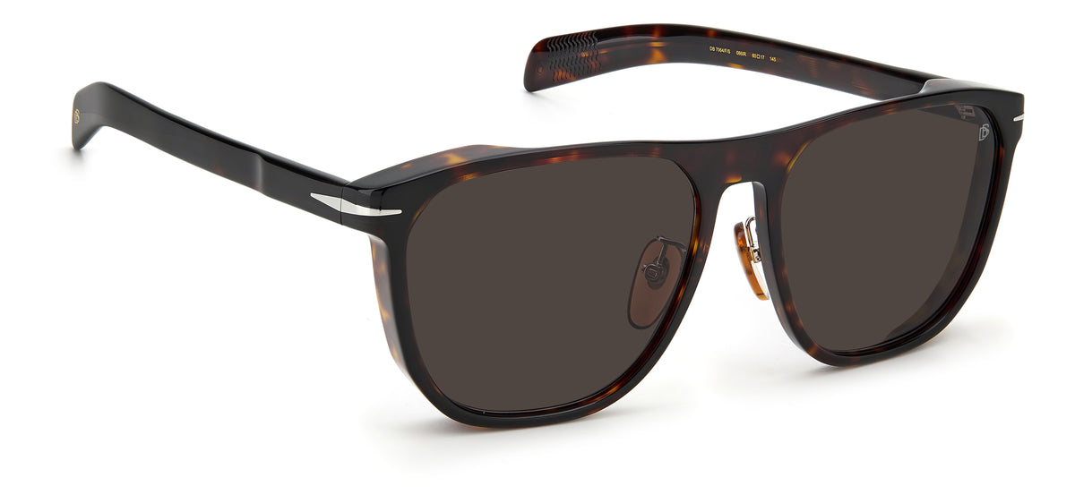 David Beckham DB 7064/F/S Havana/ Grey Lens 60 / Plastic / Acetate