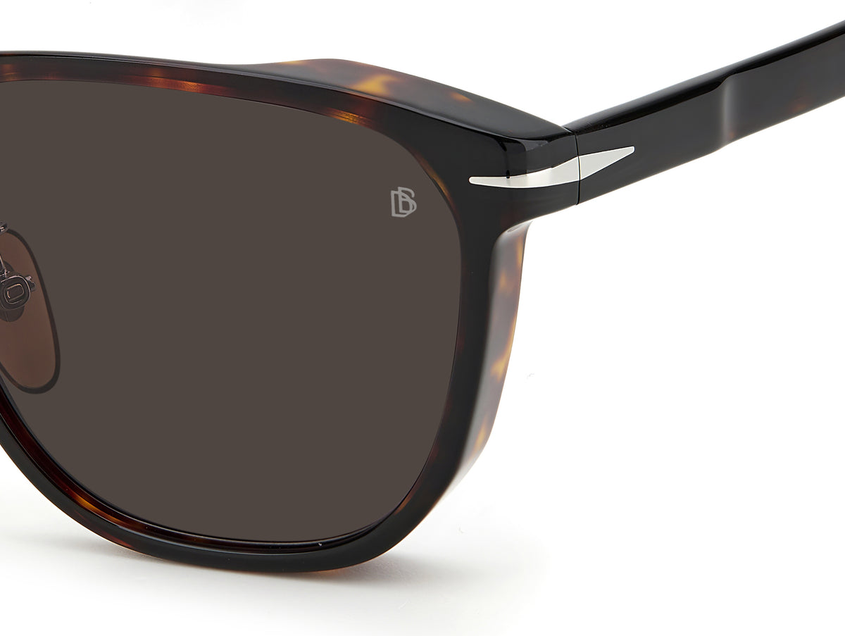 David Beckham DB 7064/F/S Havana/ Grey Lens 60 / Plastic / Acetate