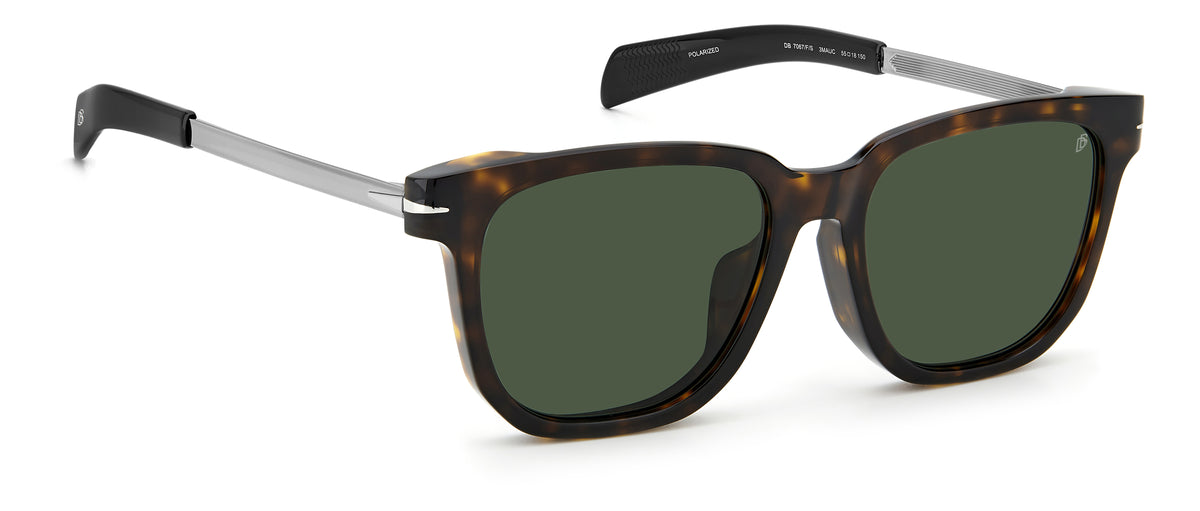 David Beckham DB 7067/F/S Havana Ruthenium/ Green Lens Polarised 55 / Plastic / Acetate