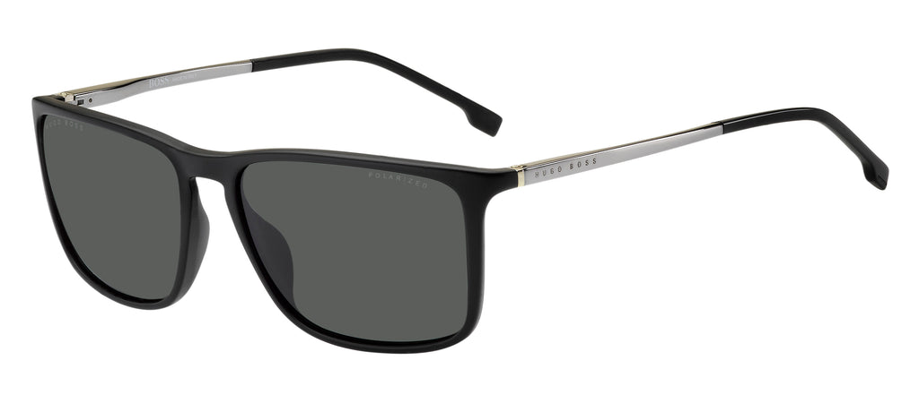 BOSS 1182/S/IT 003 M9 57 Matte Black 
Grey Polarised Lenses