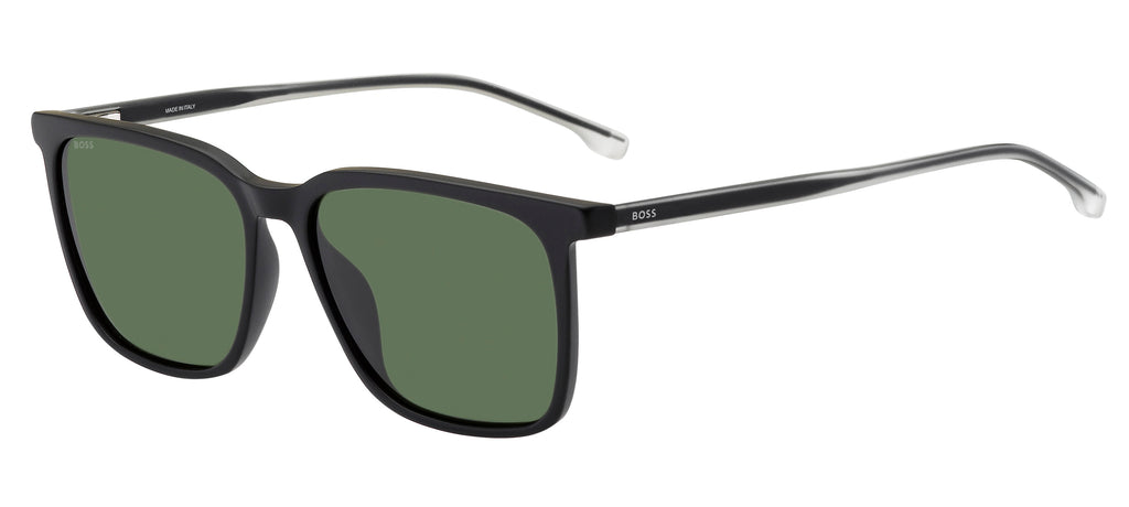 BOSS 1086/S/IT 003 QT 56 Matte Black 
Green Lenses