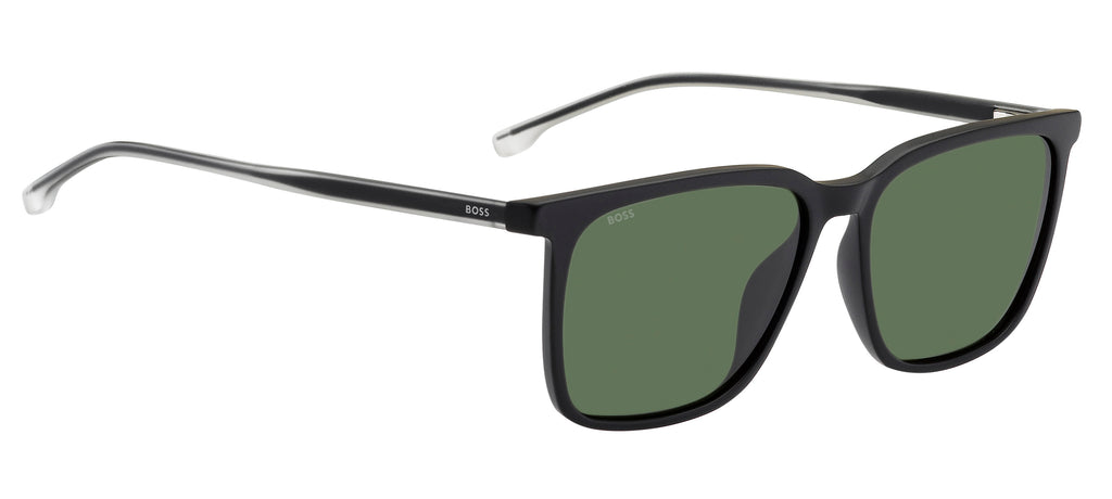BOSS 1086/S/IT 003 QT 56 Matte Black 
Green Lenses