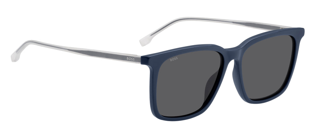 BOSS 1086/S/IT FLL IR 56 Matte Blue 
Grey Lenses