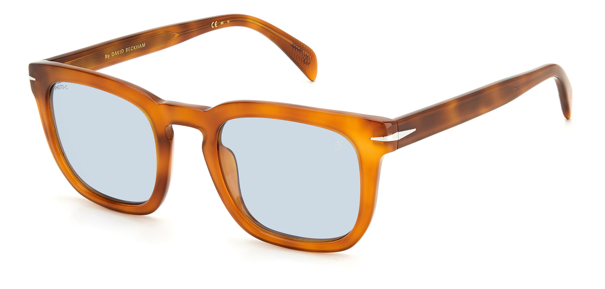 David Beckham DB 7076/S Havana Honey/ Blue Lens