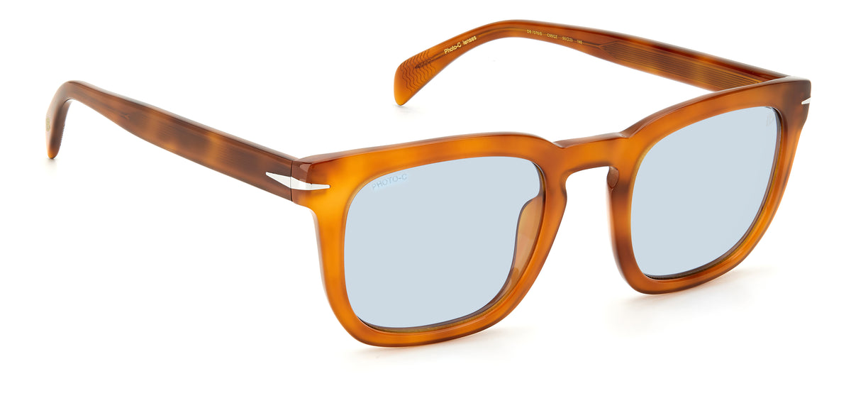 David Beckham DB 7076/S Havana Honey/ Blue Lens