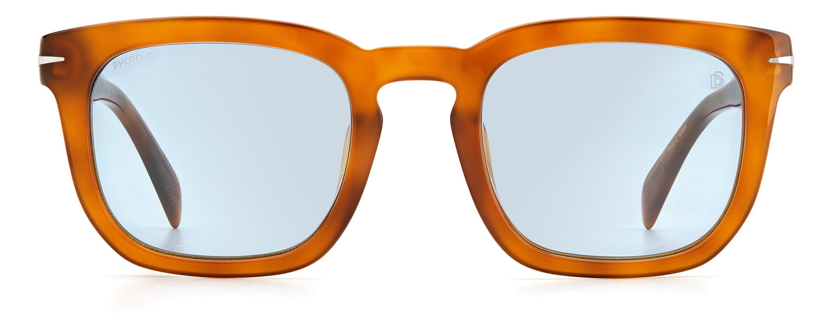 David Beckham DB 7076/S Havana Honey/ Blue Lens
