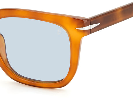 David Beckham DB 7076/S Havana Honey/ Blue Lens