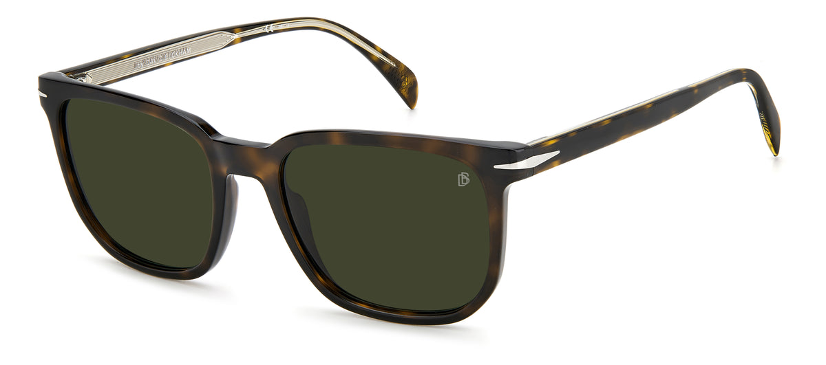 David Beckham DB 1076/S Havana Silver/ Green Lens