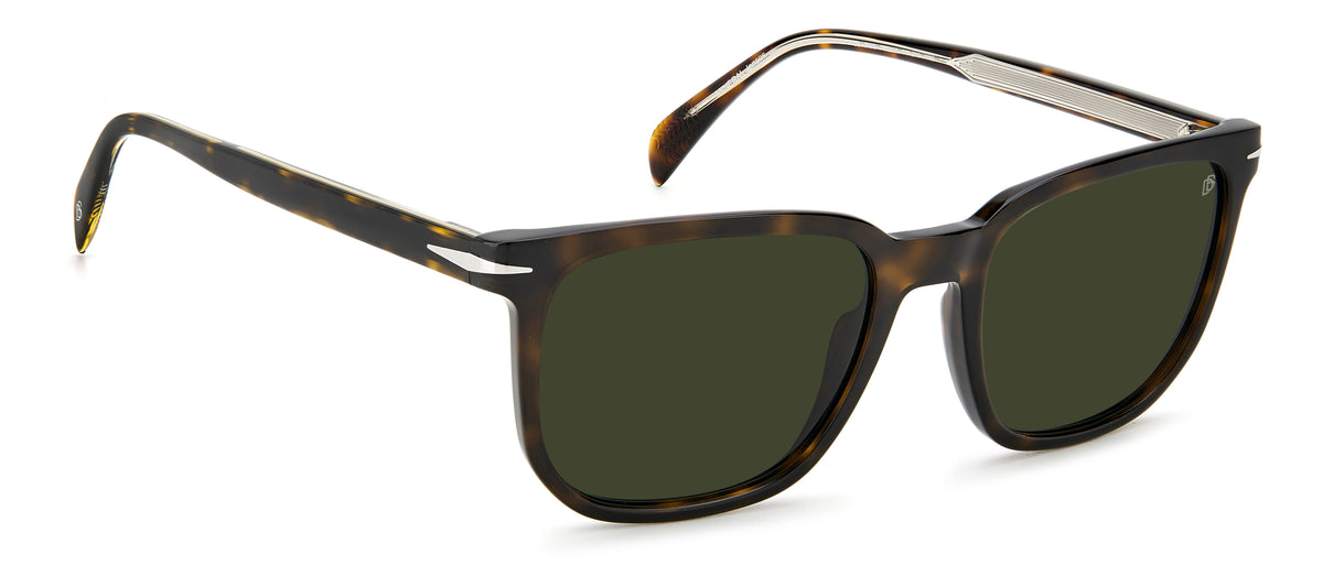 David Beckham DB 1076/S Havana Silver/ Green Lens