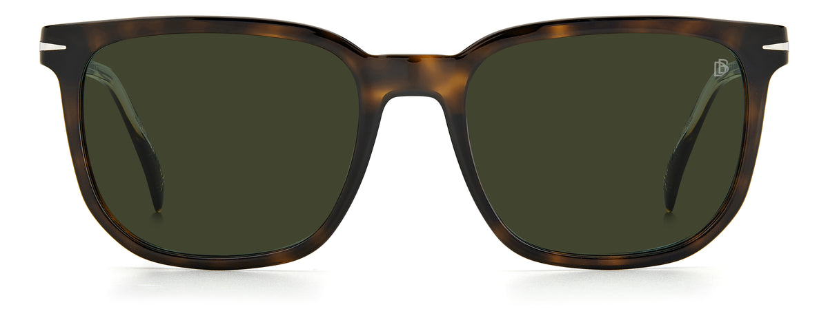 David Beckham DB 1076/S Havana Silver/ Green Lens