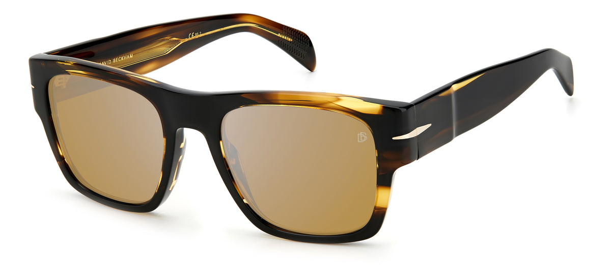 David Beckham DB 7000/S BOLD Striped Brown/ Blue Lens 52 / Plastic / Acetate