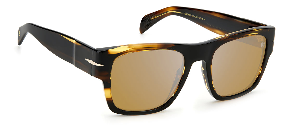 David Beckham DB 7000/S BOLD Striped Brown/ Blue Lens 52 / Plastic / Acetate