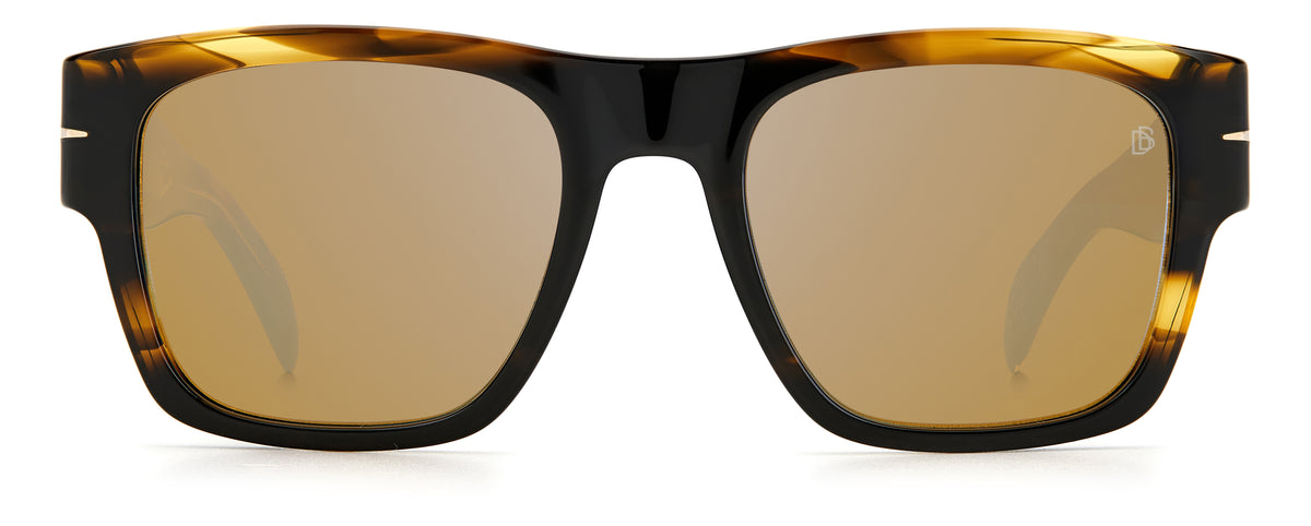 David Beckham DB 7000/S BOLD Striped Brown/ Blue Lens 52 / Plastic / Acetate