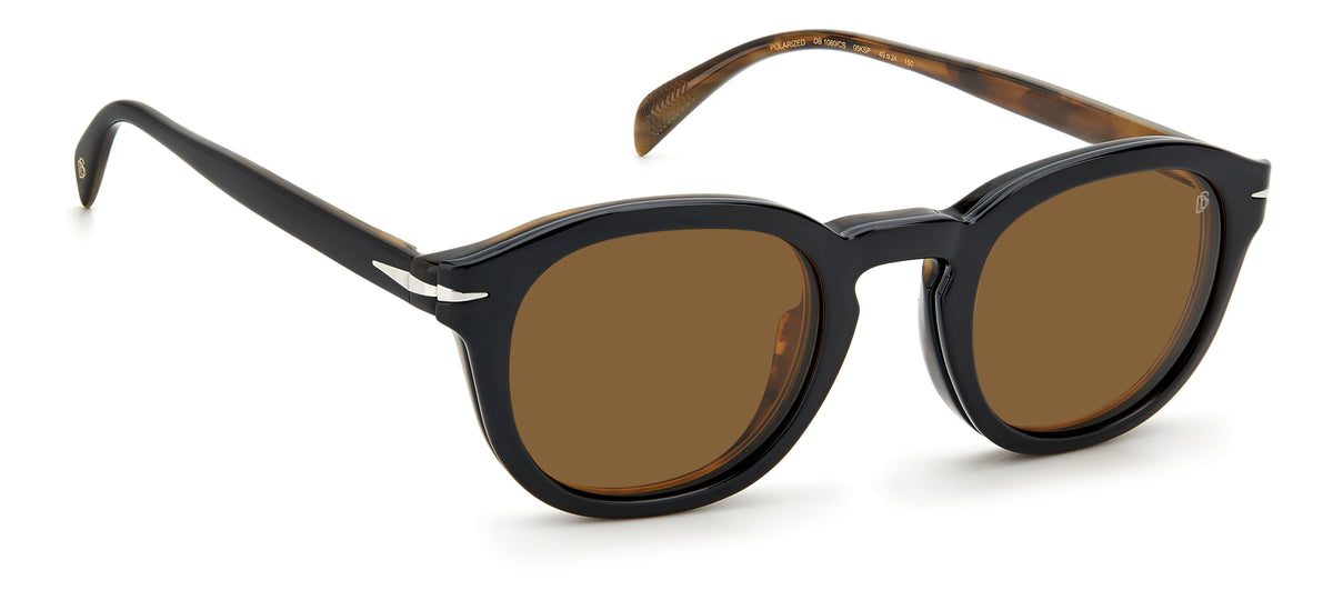 David Beckham DB 1080/CS Black Striped Brown/ Bronze Lens Polarised