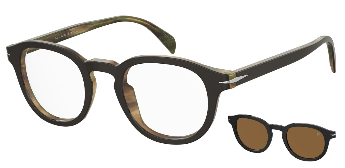 David Beckham DB 1080/CS Black Striped Brown/ Bronze Lens Polarised