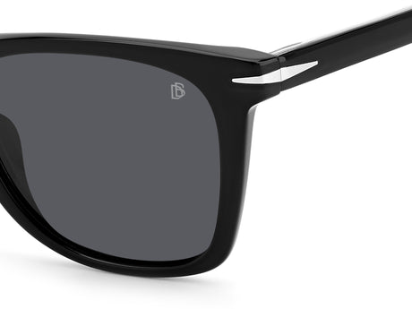 David Beckham DB 1081/F/S Black Silver/ Grey Lens Polarised 53 / Plastic / Acetate