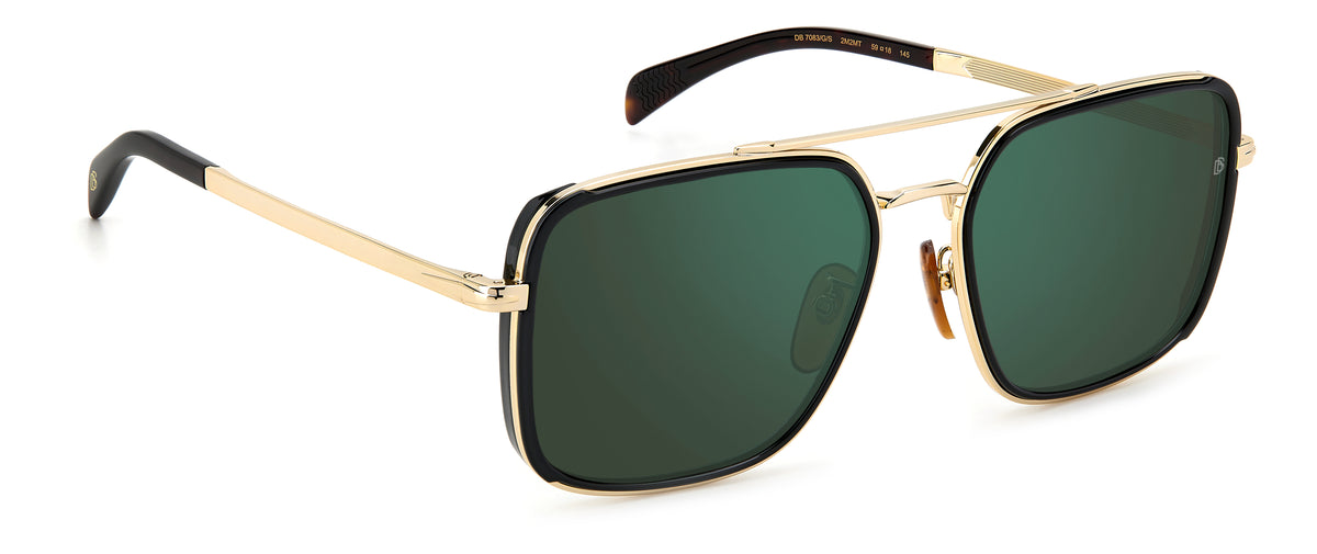 David Beckham DB 7083/G/S Black Gold/ Green Lens 59 / Plastic / Metal