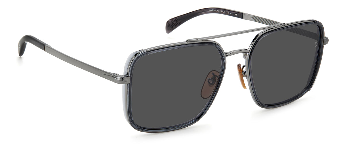 David Beckham DB 7083/G/S Grey Dark Ruthenium/ Grey Lens