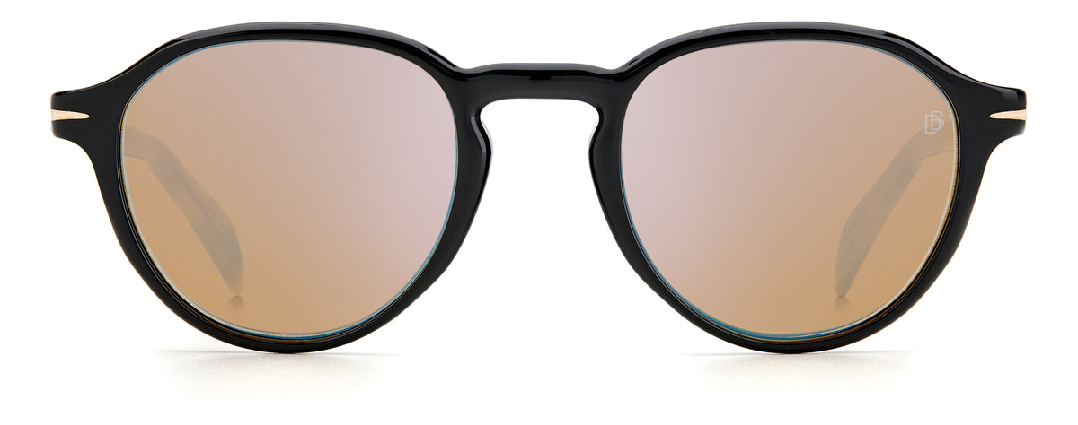 David Beckham DB 7078/S 0WM Z0 50 Black Beige / Blue Lenses