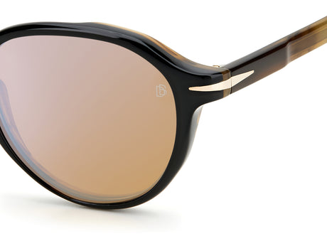 David Beckham DB 7078/S 0WM Z0 50 Black Beige / Blue Lenses