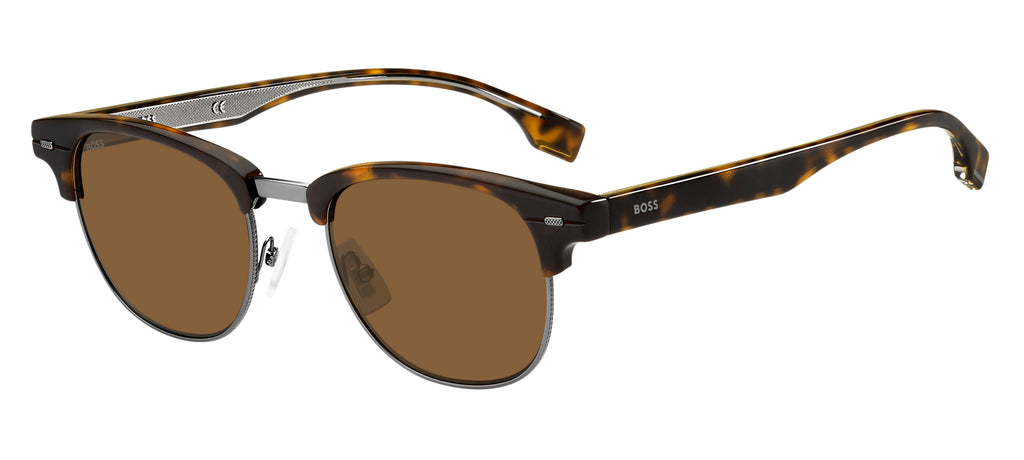 BOSS 1381/S Havana Dark Ruthenium/ Brown 50 / Plastic / Metal