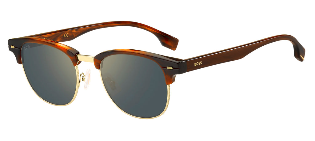BOSS 1381/S T5U K1 50 Gold Brown Horn 
Gold Mirror Lenses