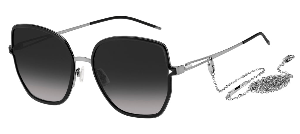 BOSS 1392/S Black Ruthenium/ Dark Grey Shaded 57 / Plastic / Metal