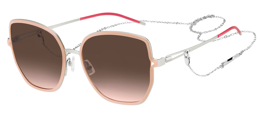 BOSS 1392/S 9FZ M2 57 Nude Palladium 
Brown Pink Lenses