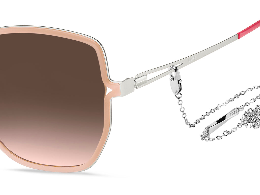 BOSS 1392/S 9FZ M2 57 Nude Palladium 
Brown Pink Lenses