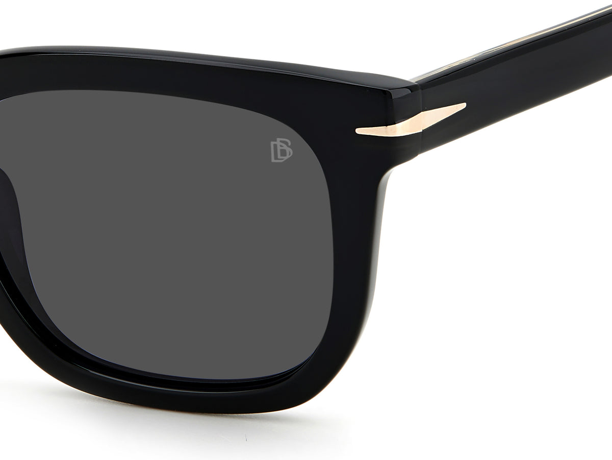 David Beckham DB 7076/S Black/ Grey Lens