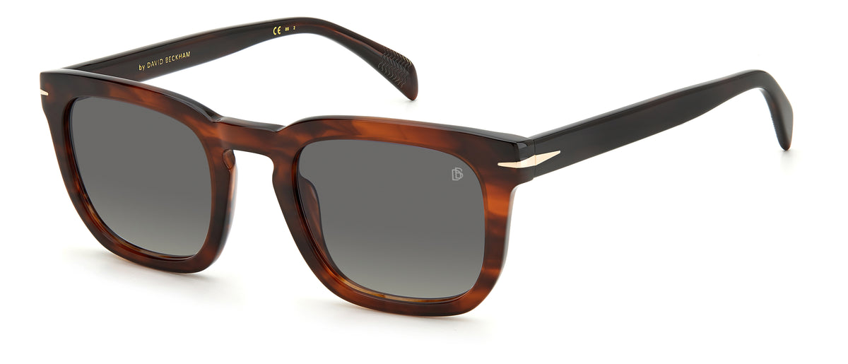 David Beckham DB 7076/S Brown Horn/ Grey Lens