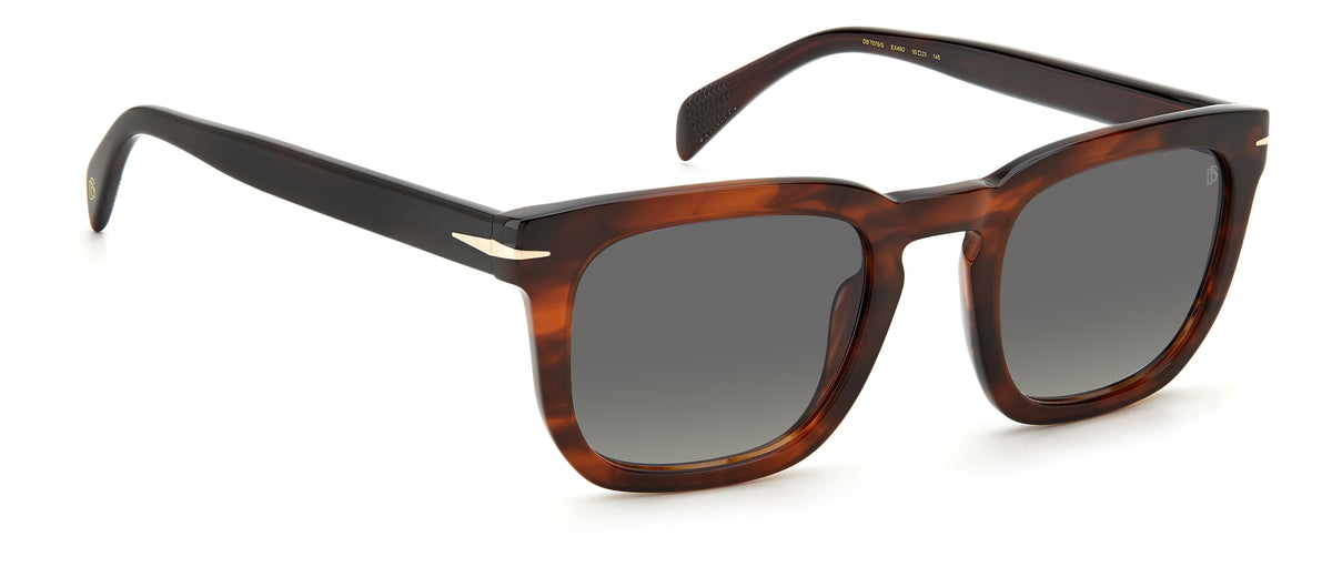 David Beckham DB 7076/S Brown Horn/ Grey Lens
