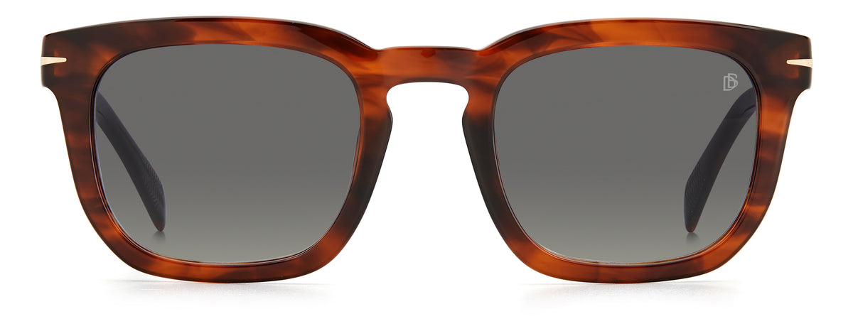 David Beckham DB 7076/S Brown Horn/ Grey Lens