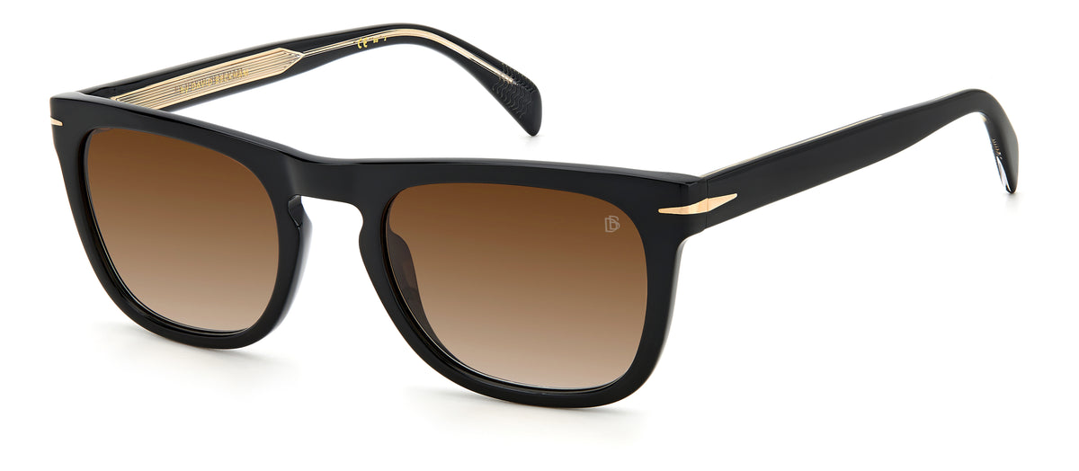 David Beckham DB 7077/S Black/ Brown Lens