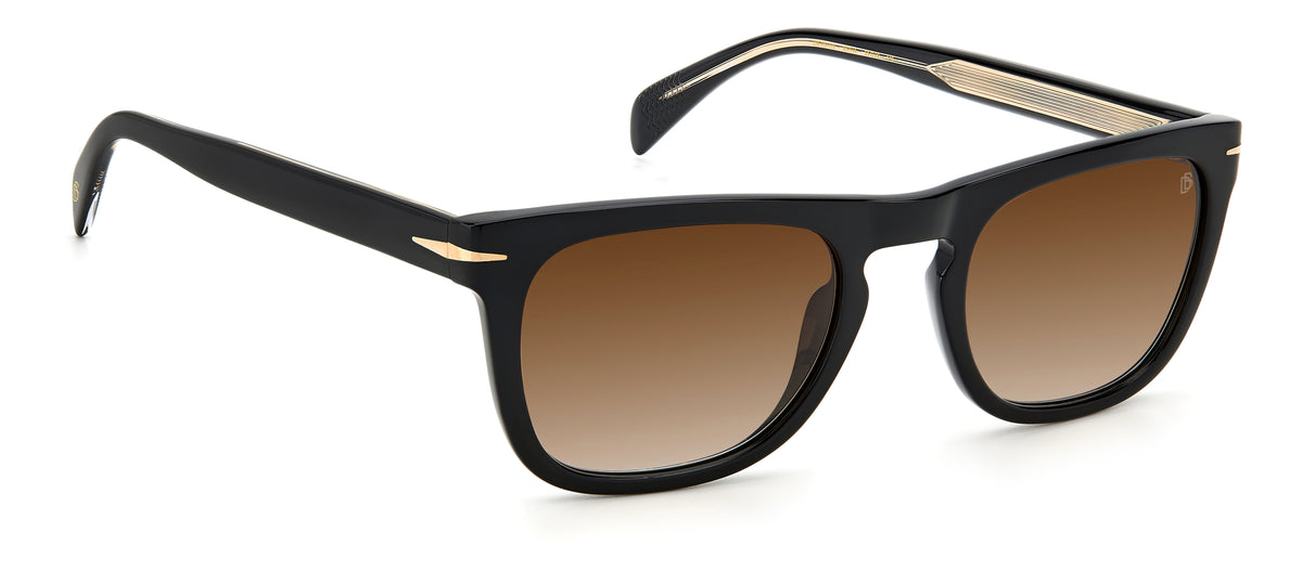 David Beckham DB 7077/S Black/ Brown Lens