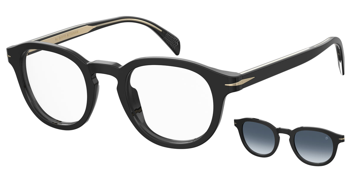 David Beckham DB 1080/CS Black Gold/ Blue Lens Polarised
