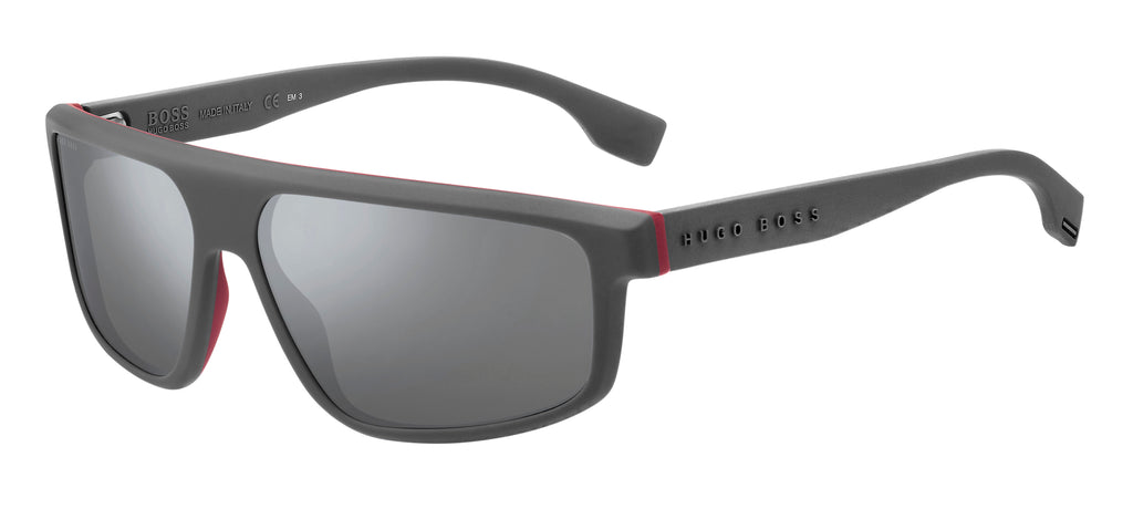 Hugo Boss BOSS 1379/S Matte Grey Red/ Silver Mirror