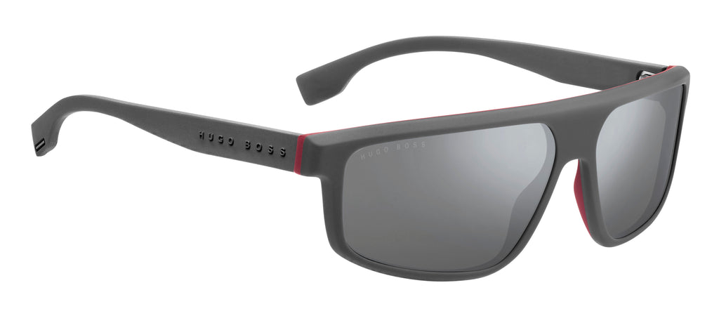 Hugo Boss BOSS 1379/S Matte Grey Red/ Silver Mirror