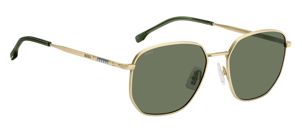 BOSS 1413/S AOZ QT 56 Matte Gold 
Green Lenses