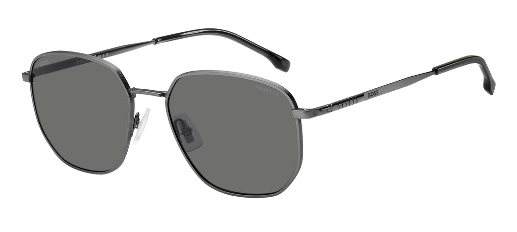 BOSS 1413/S R80 M9 56 Matte Dark Ruthenium 
Grey Polarised Lenses