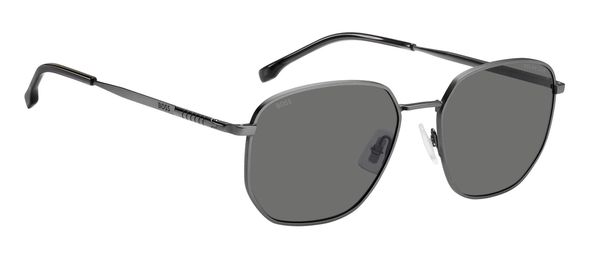 BOSS 1413/S R80 M9 56 Matte Dark Ruthenium 
Grey Polarised Lenses