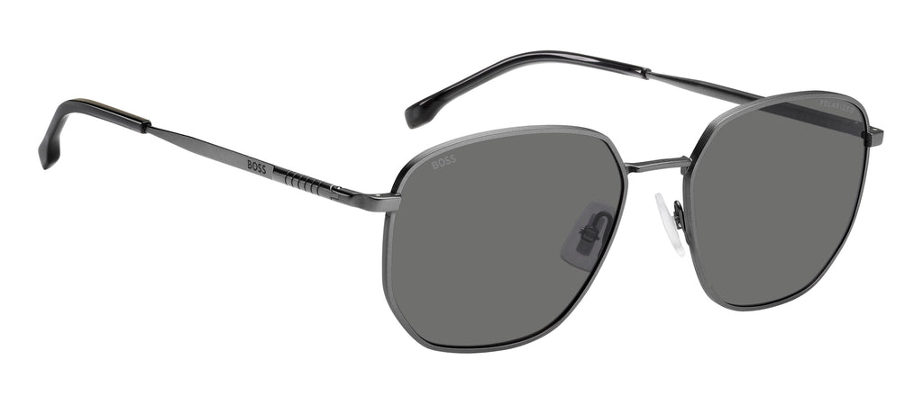 BOSS 1413/S R80 M9 56 Matte Dark Ruthenium 
Grey Polarised Lenses