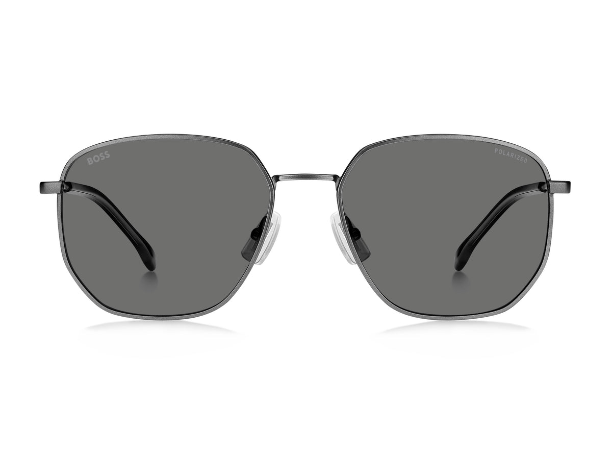 BOSS 1413/S R80 M9 56 Matte Dark Ruthenium 
Grey Polarised Lenses