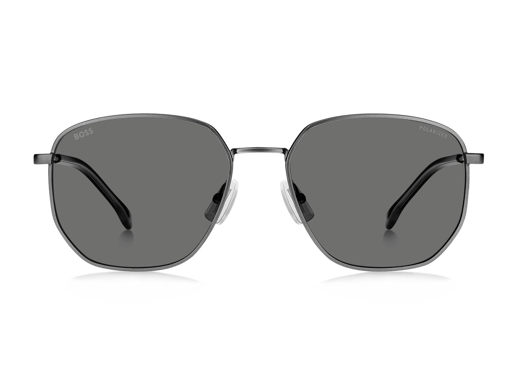 BOSS 1413/S R80 M9 56 Matte Dark Ruthenium 
Grey Polarised Lenses